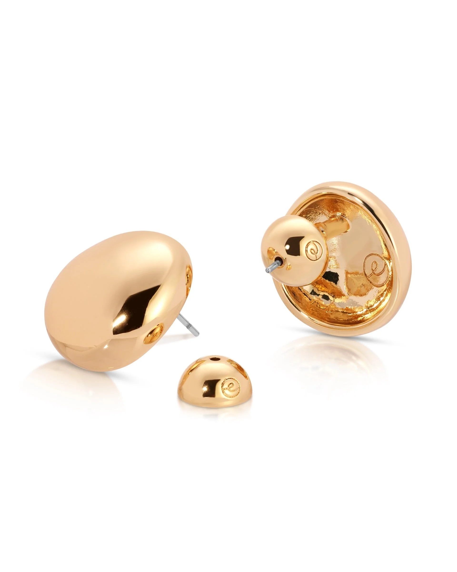 Polished Pebble Stud Earrings - Image 3