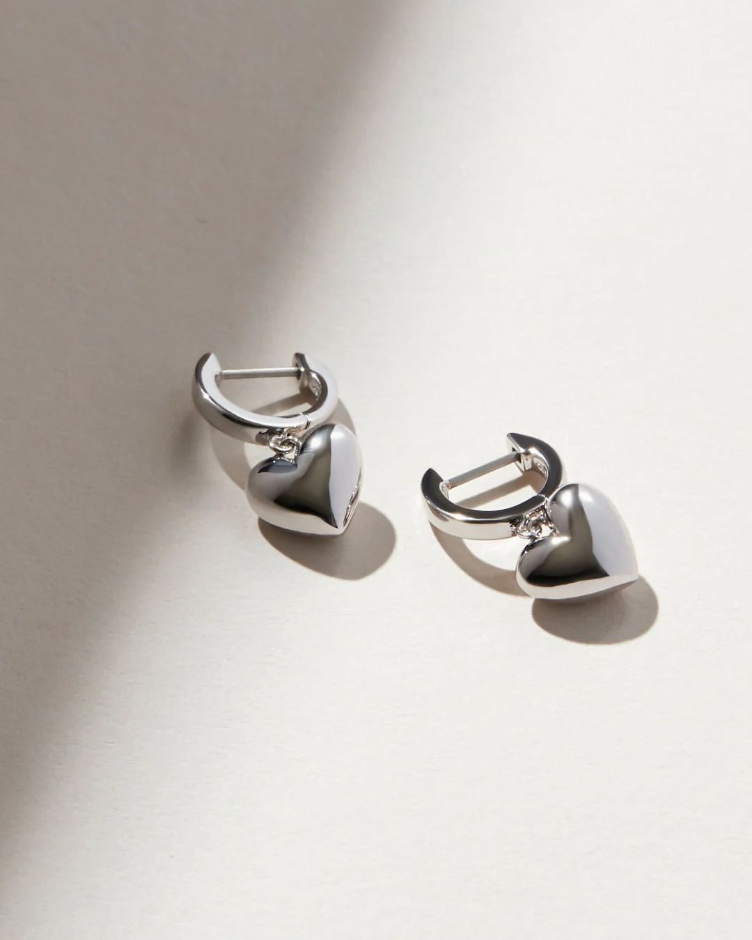 Puffed Heart Hoops - Jessica Silver - Image 7