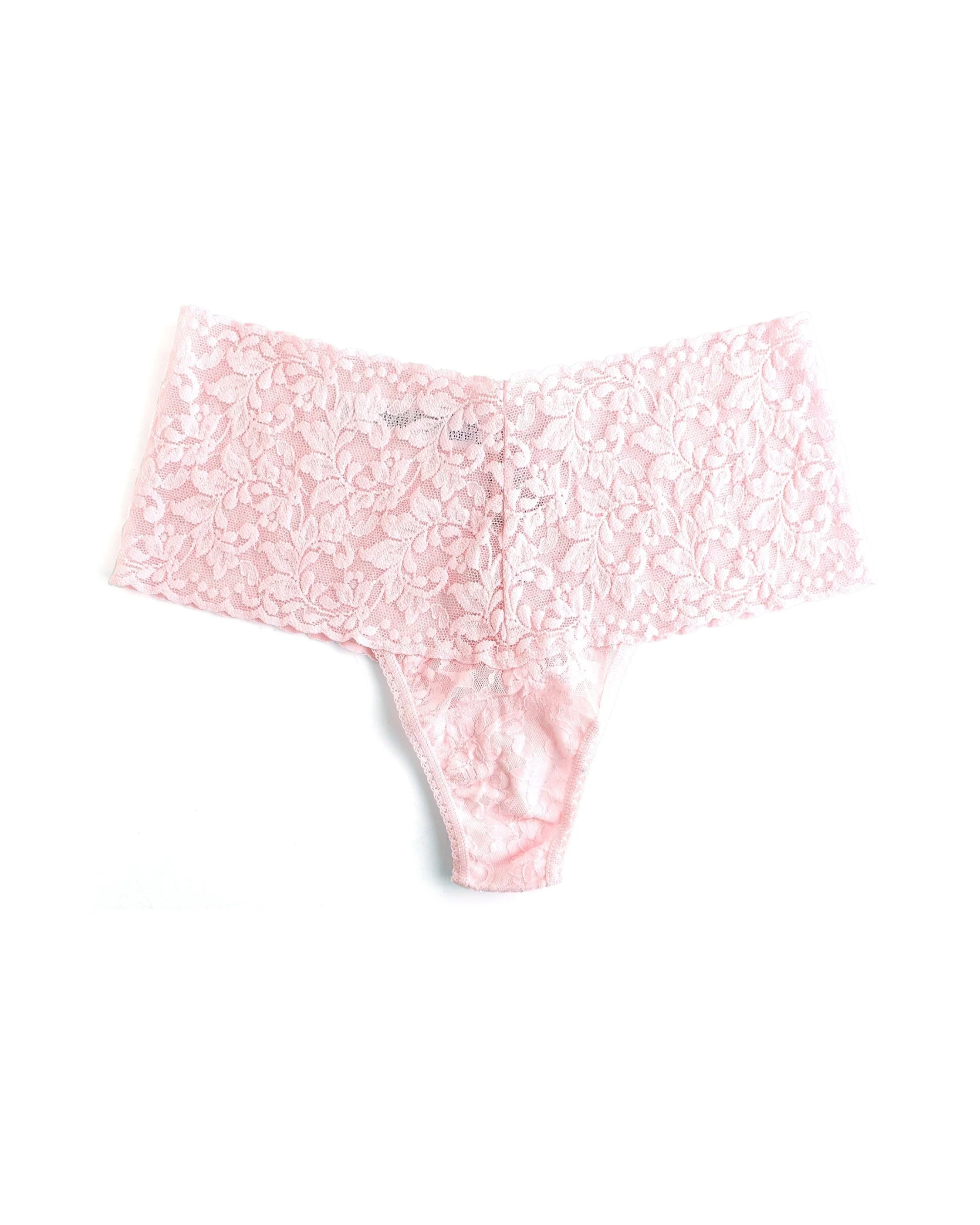 Retro Lace Thong Bliss Pink - Image 3
