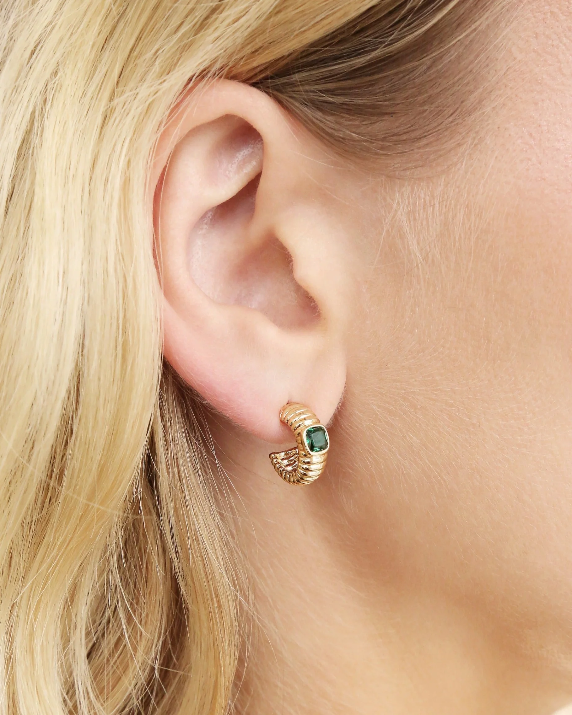 Ribbed Small Hoops - Image 2