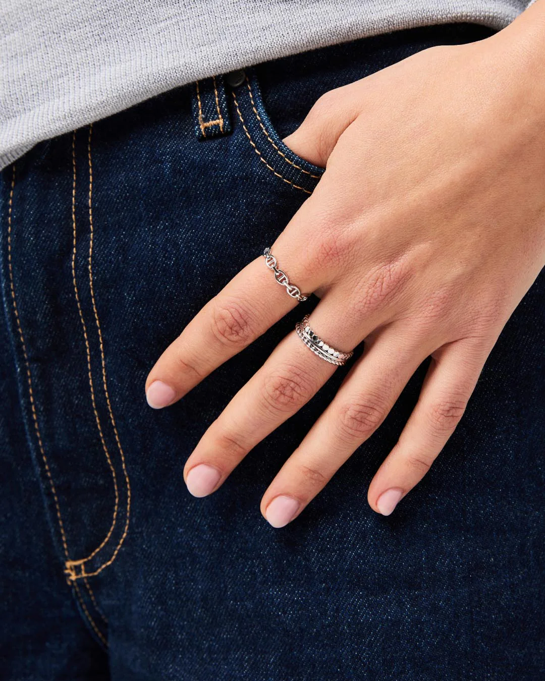 Ring Set - Adrianna Set Silver - Image 2