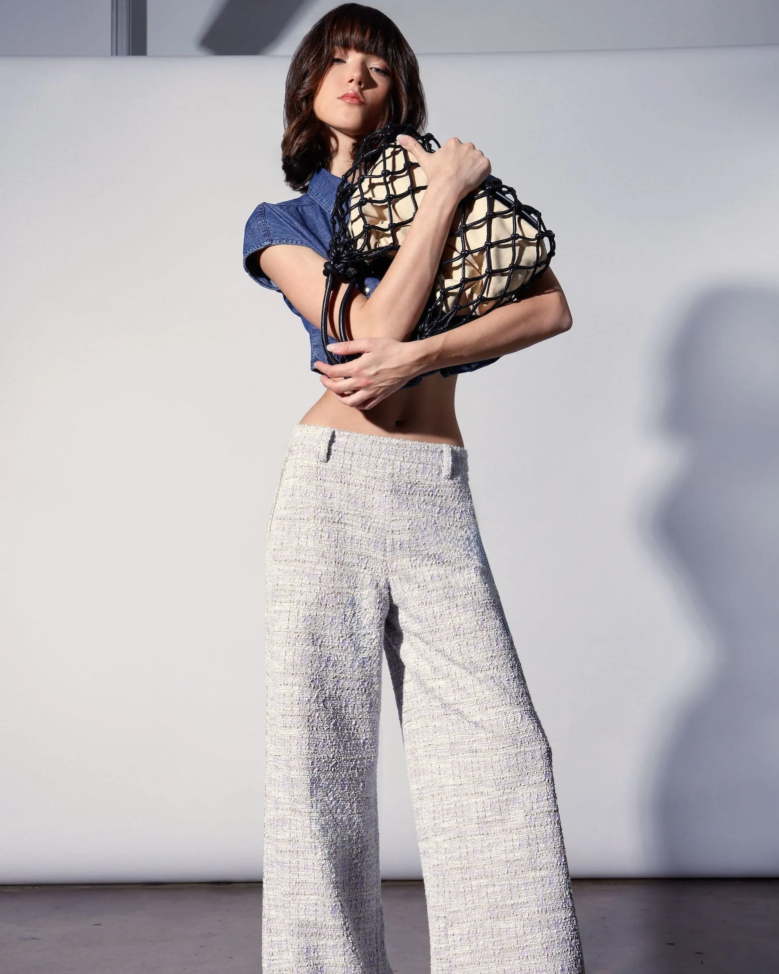Sandro Pant, Lilac Tweed - Image 2