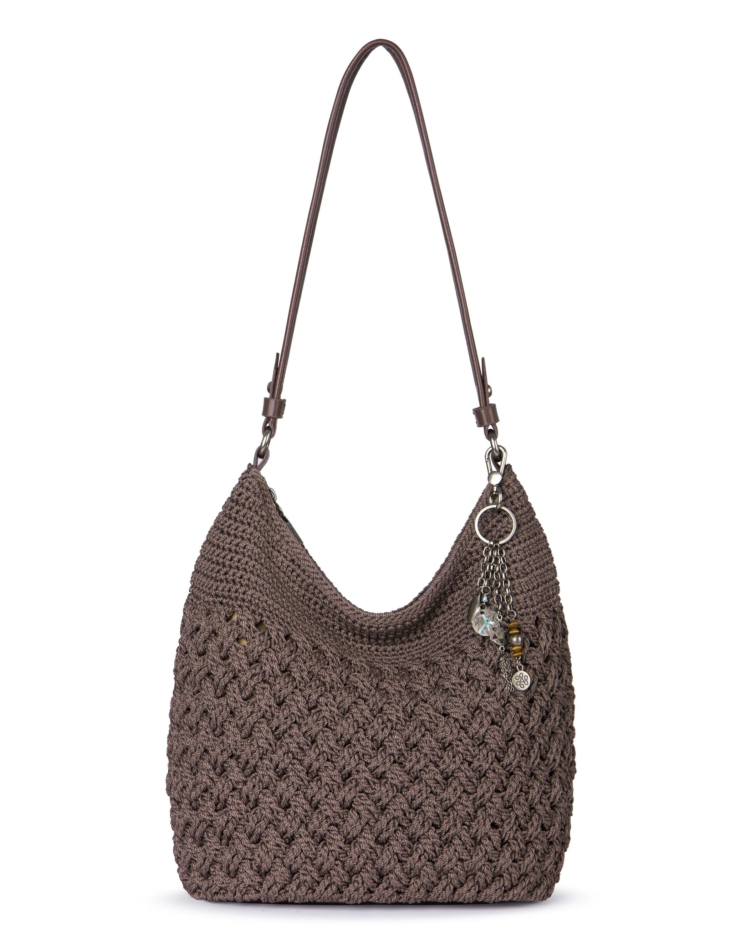 Sequoia Hobo - Hand Crochet - Mushroom Cozy Weave