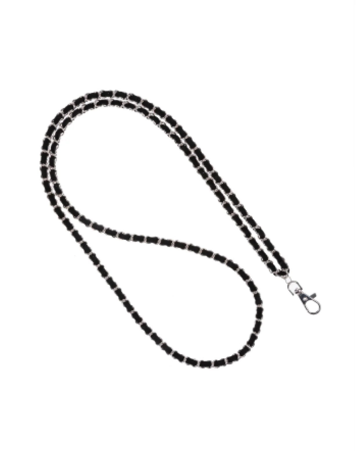 Silver Black Crossbody Phone Chain - Image 2