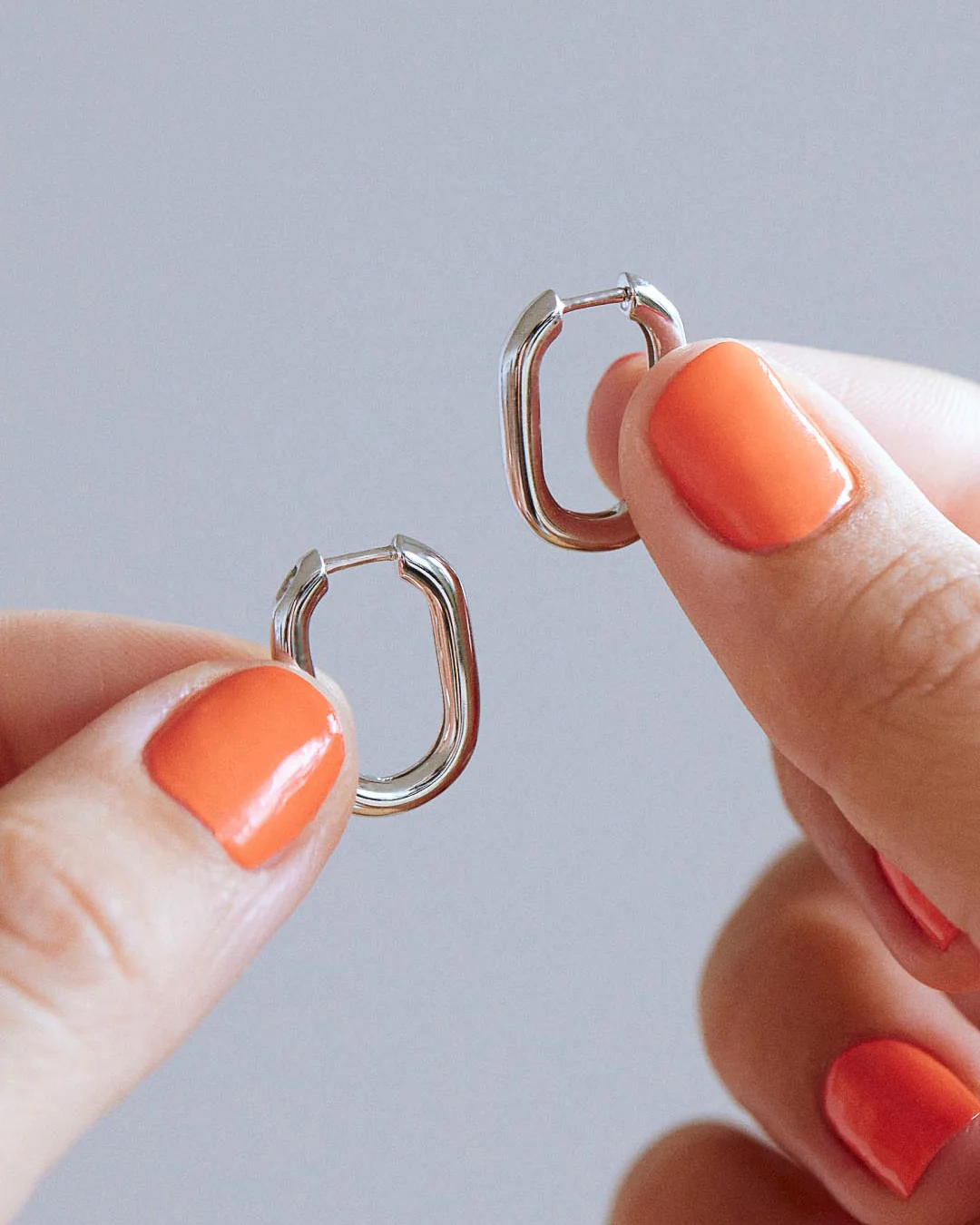 Silver Hoop Earrings - Rox Small Silver - Image 5