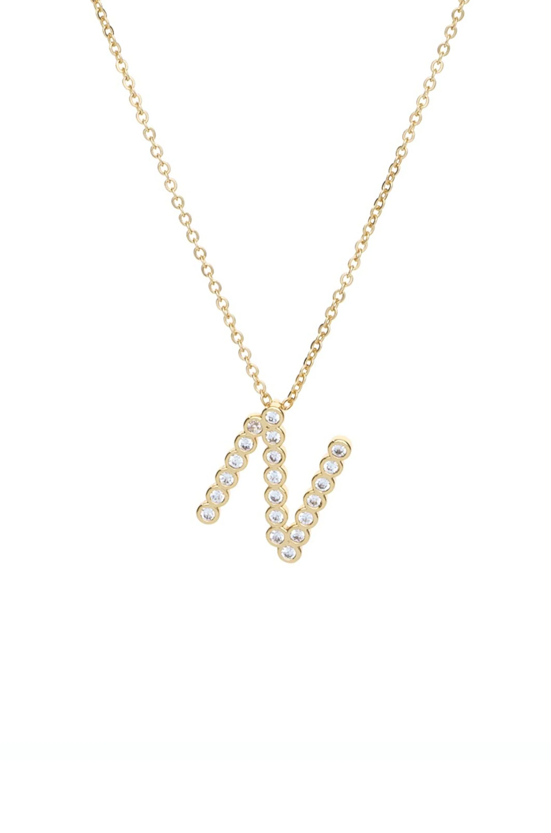 Simple Crystal Initial Necklace - Image 19