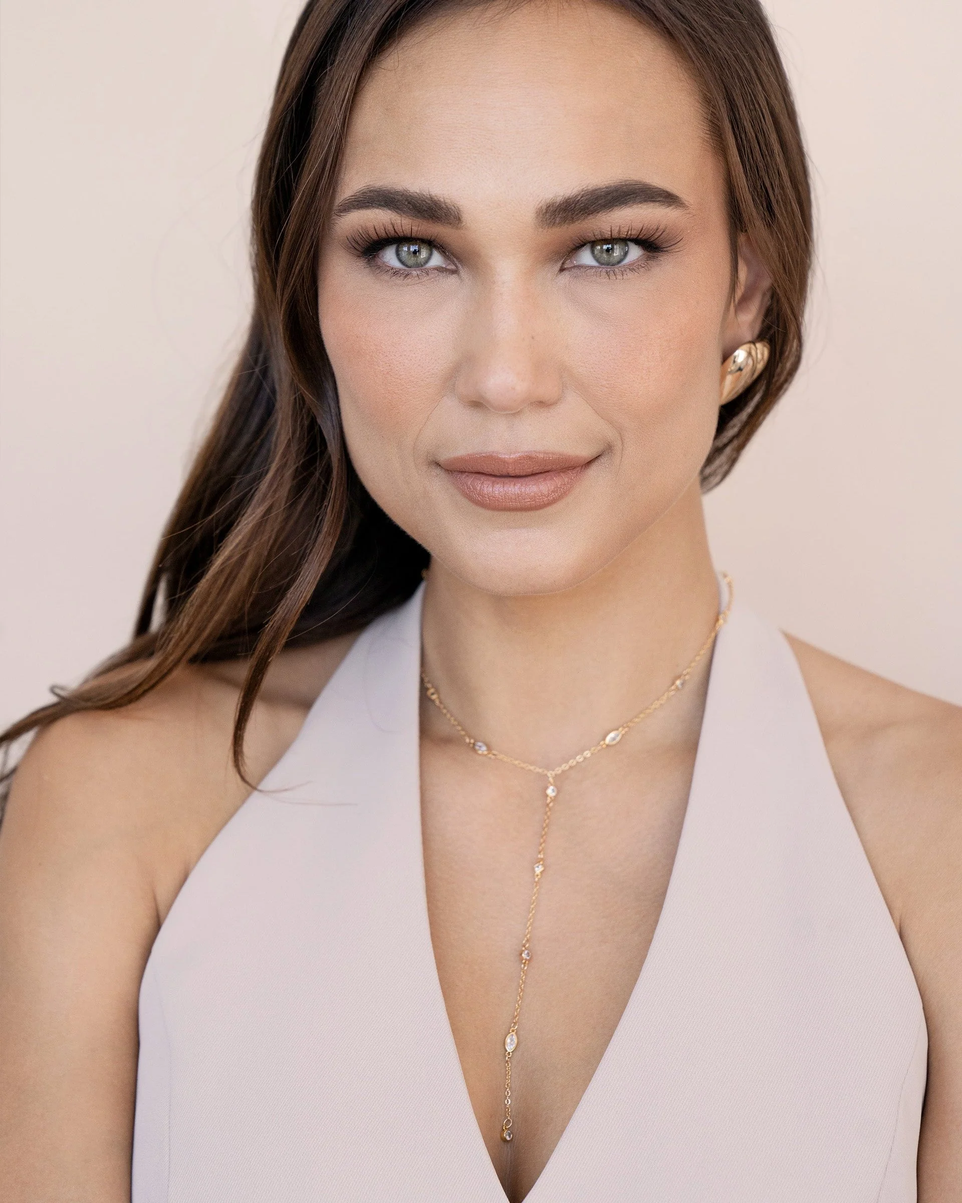Simple Statement Crystal Dotted Lariat - Image 5