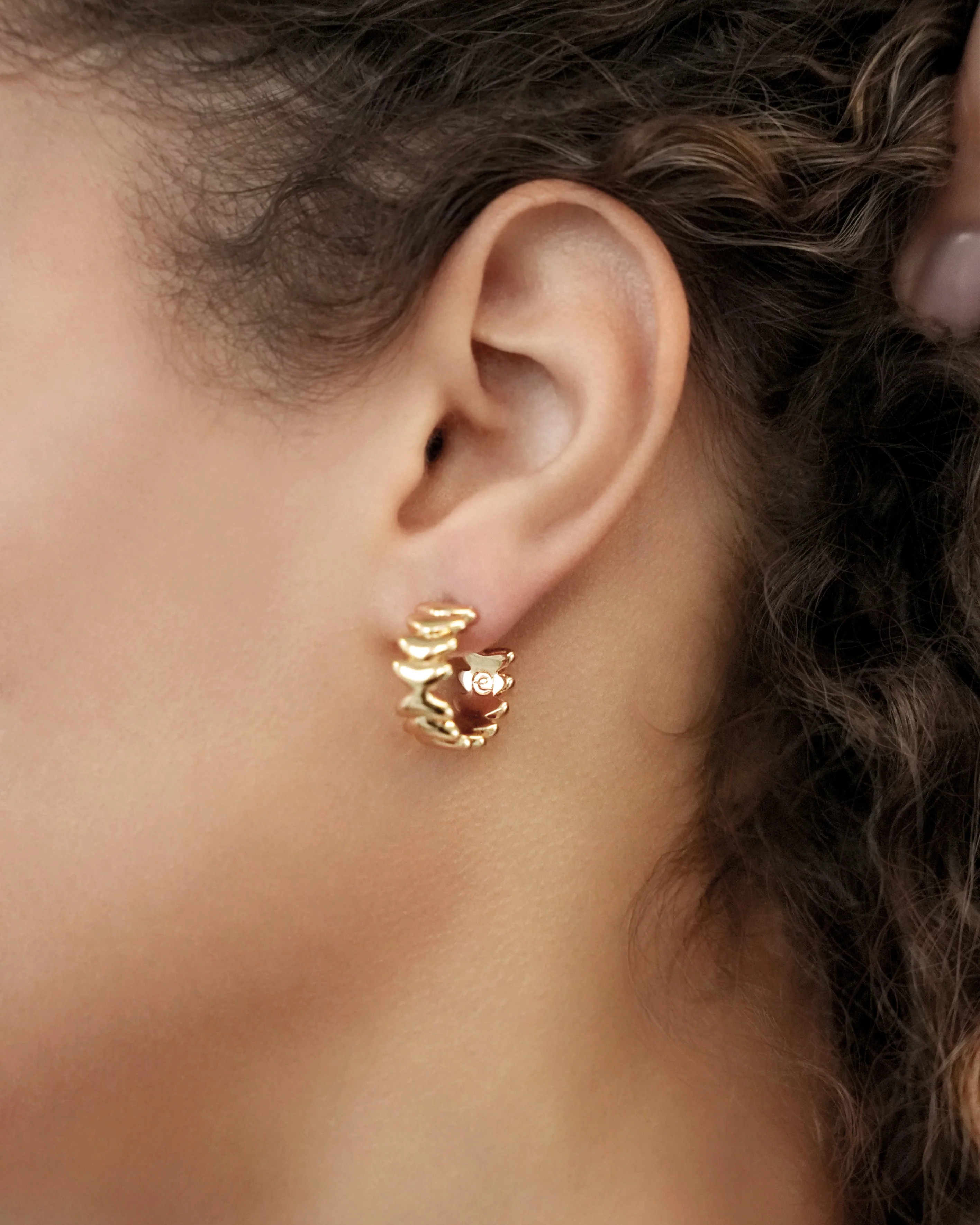 Small Metal Moderna Hoops - Image 2
