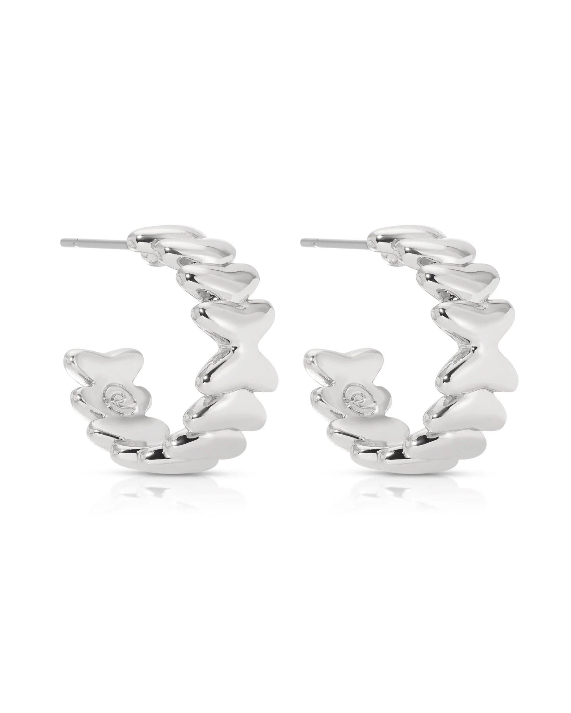 Small Metal Moderna Hoops - Image 8