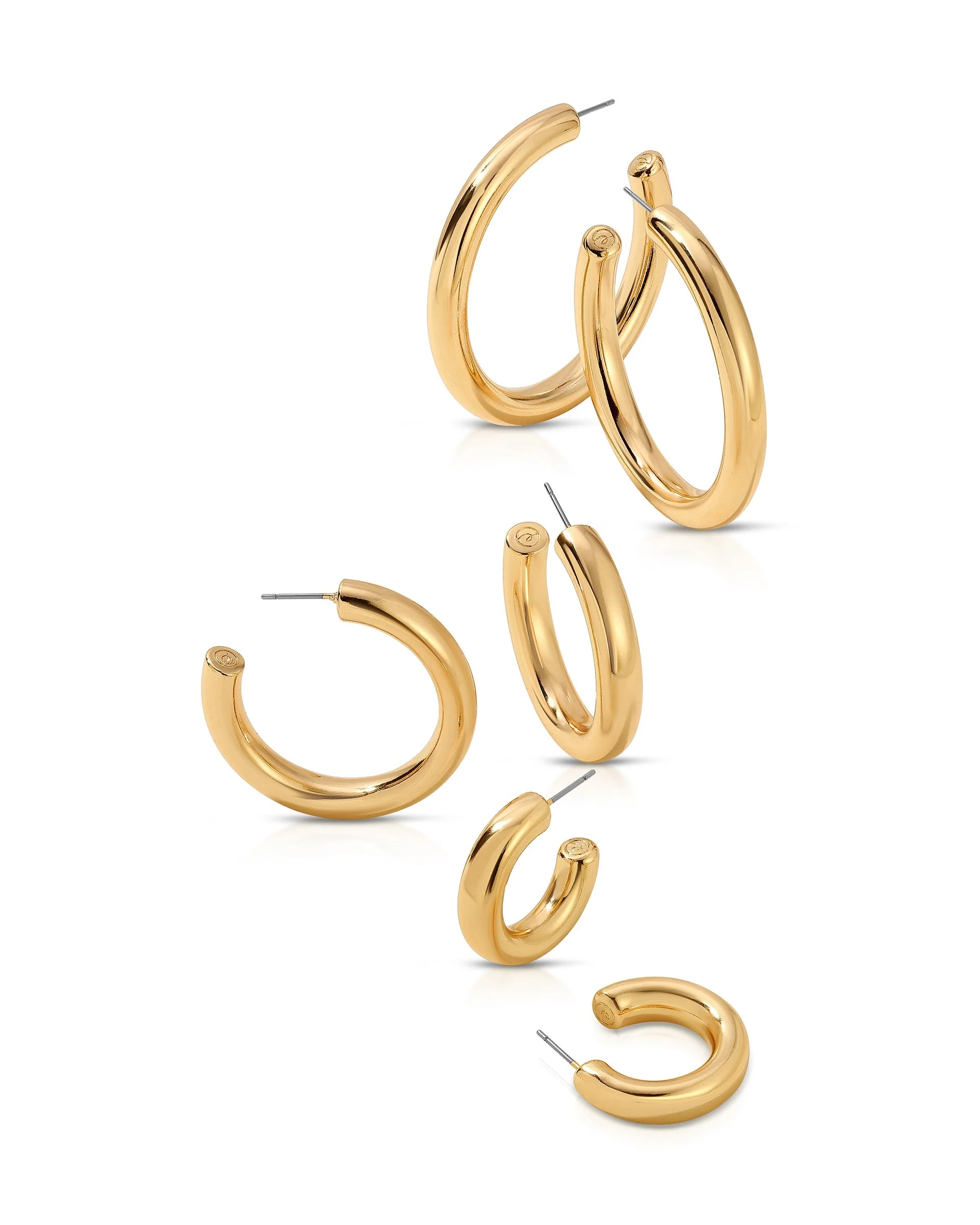 Small Thick Classic Hoops - Image 7