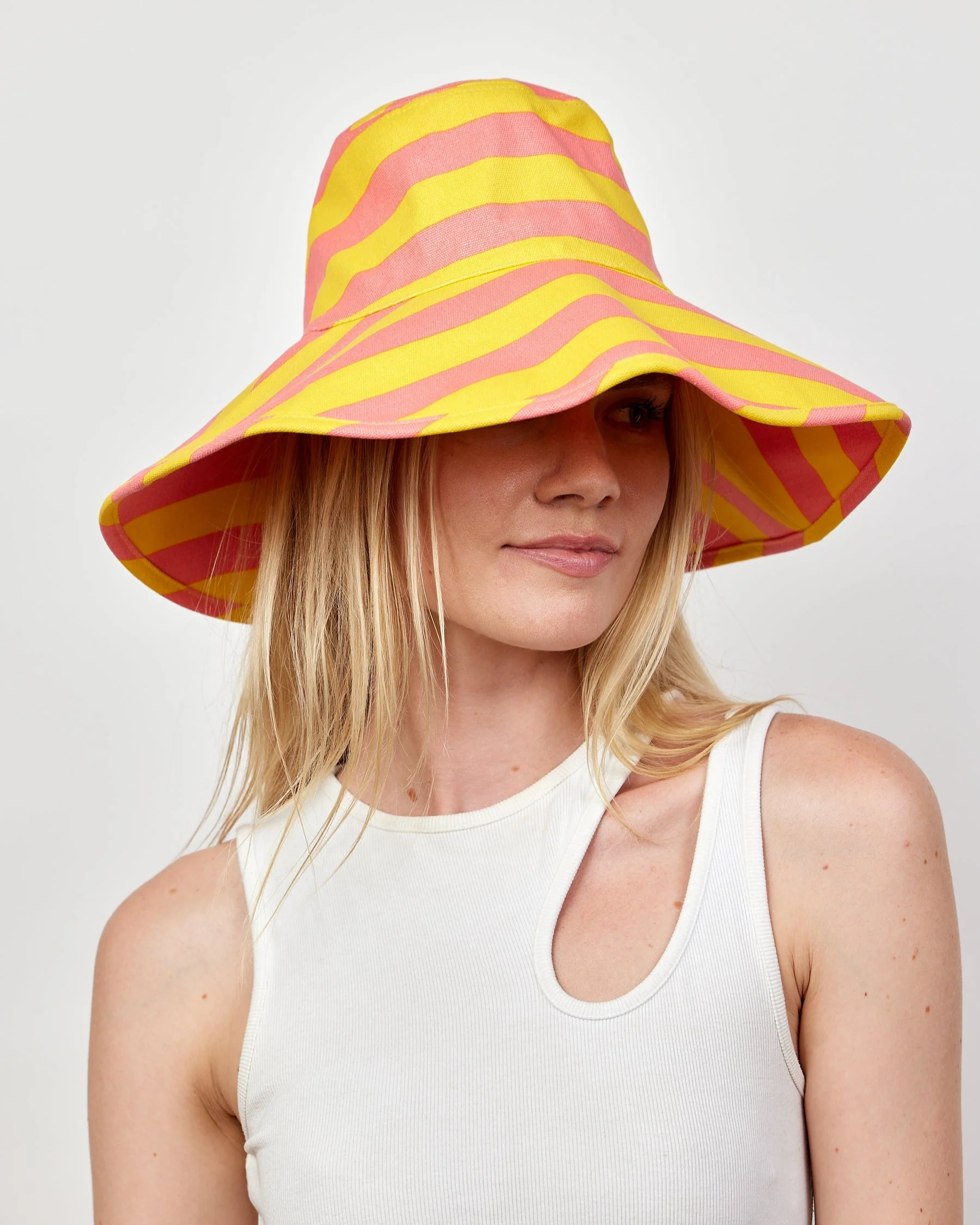 Striped Canvas Sunhat - Image 4