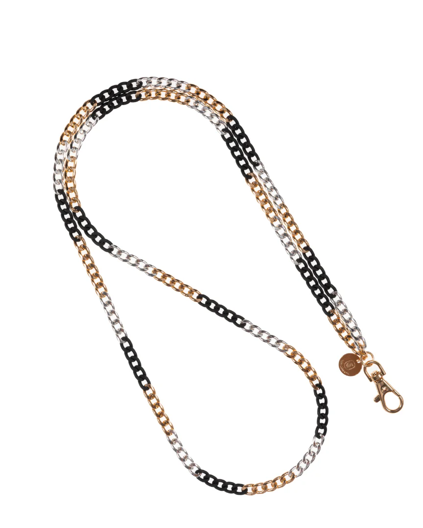 Trifecta Gold/Silver/Black Crossbody Phone Chain - Image 2