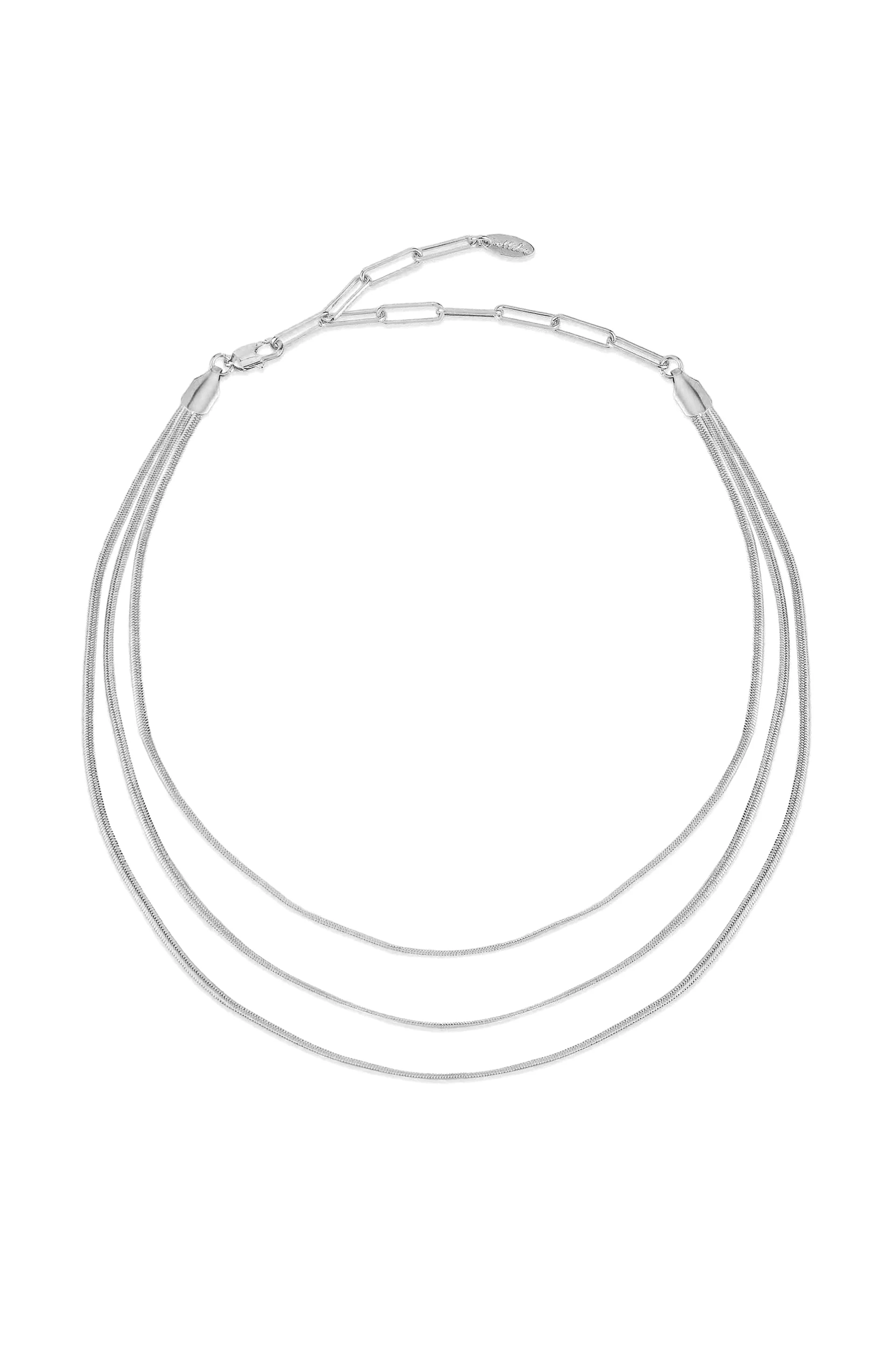 Triple Snake Chain Necklace - Image 6