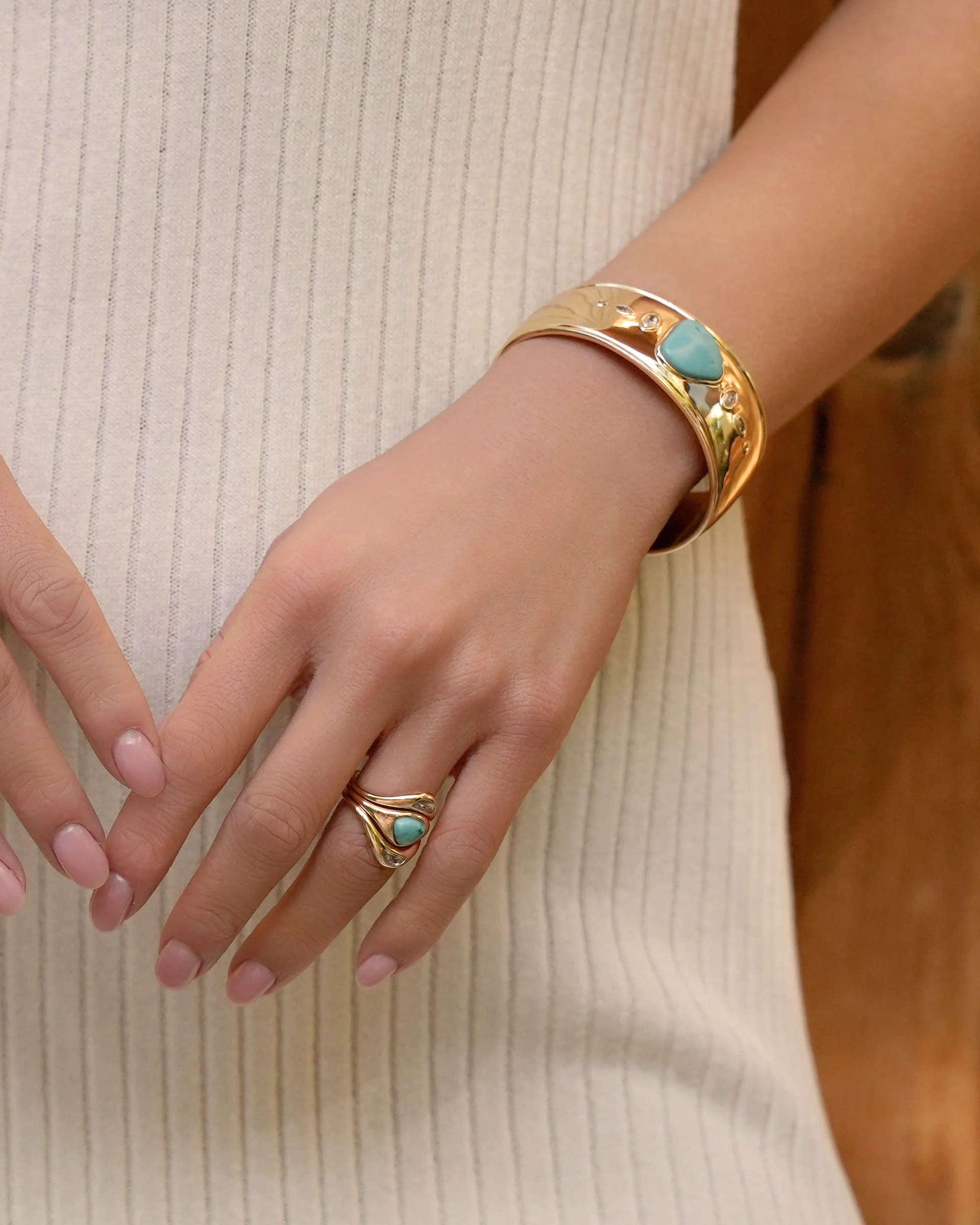 Turquoise Solstice Thick Cuff - Image 2