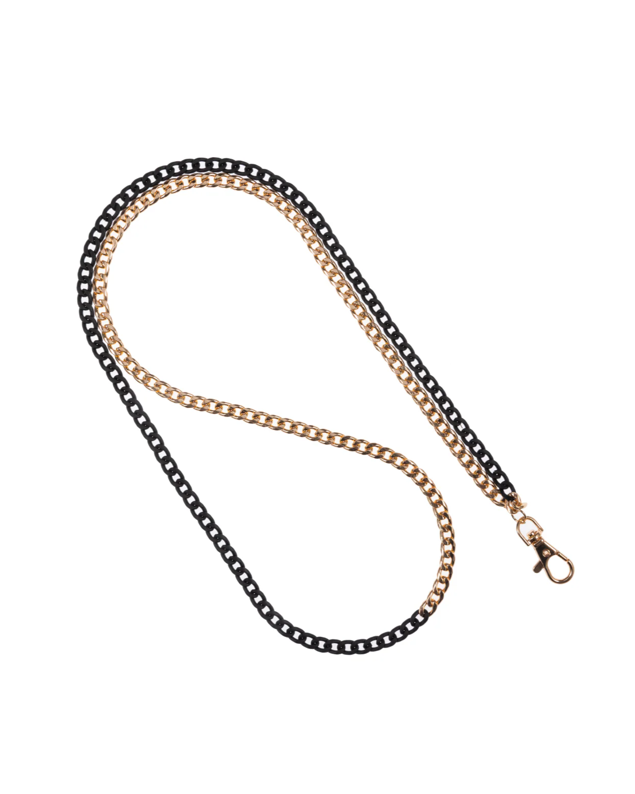 Two Tone Black N' Gold Crossbody Phone Chain - Image 2