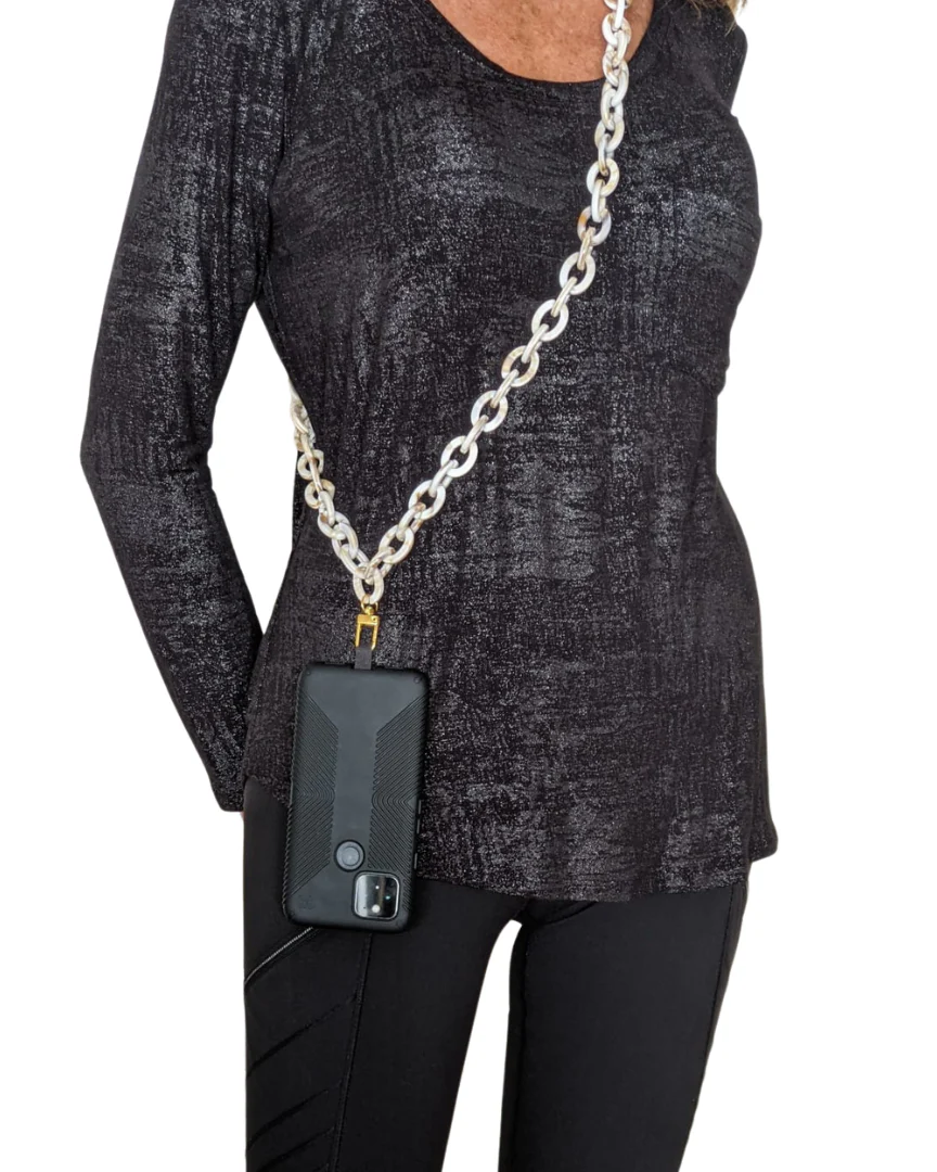 Vanilla Latte Crossbody Phone Chain