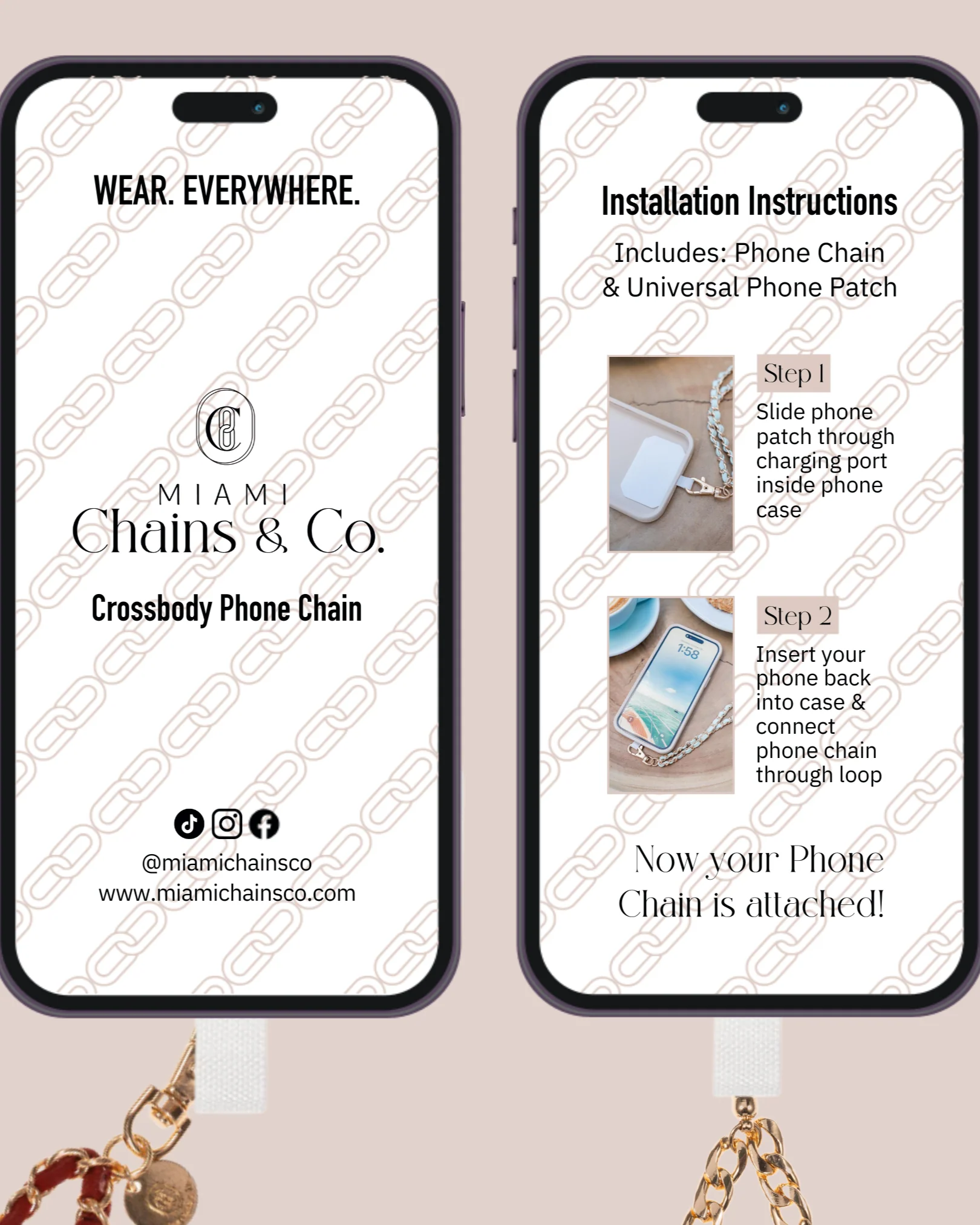 Vanilla Latte Crossbody Phone Chain - Image 4