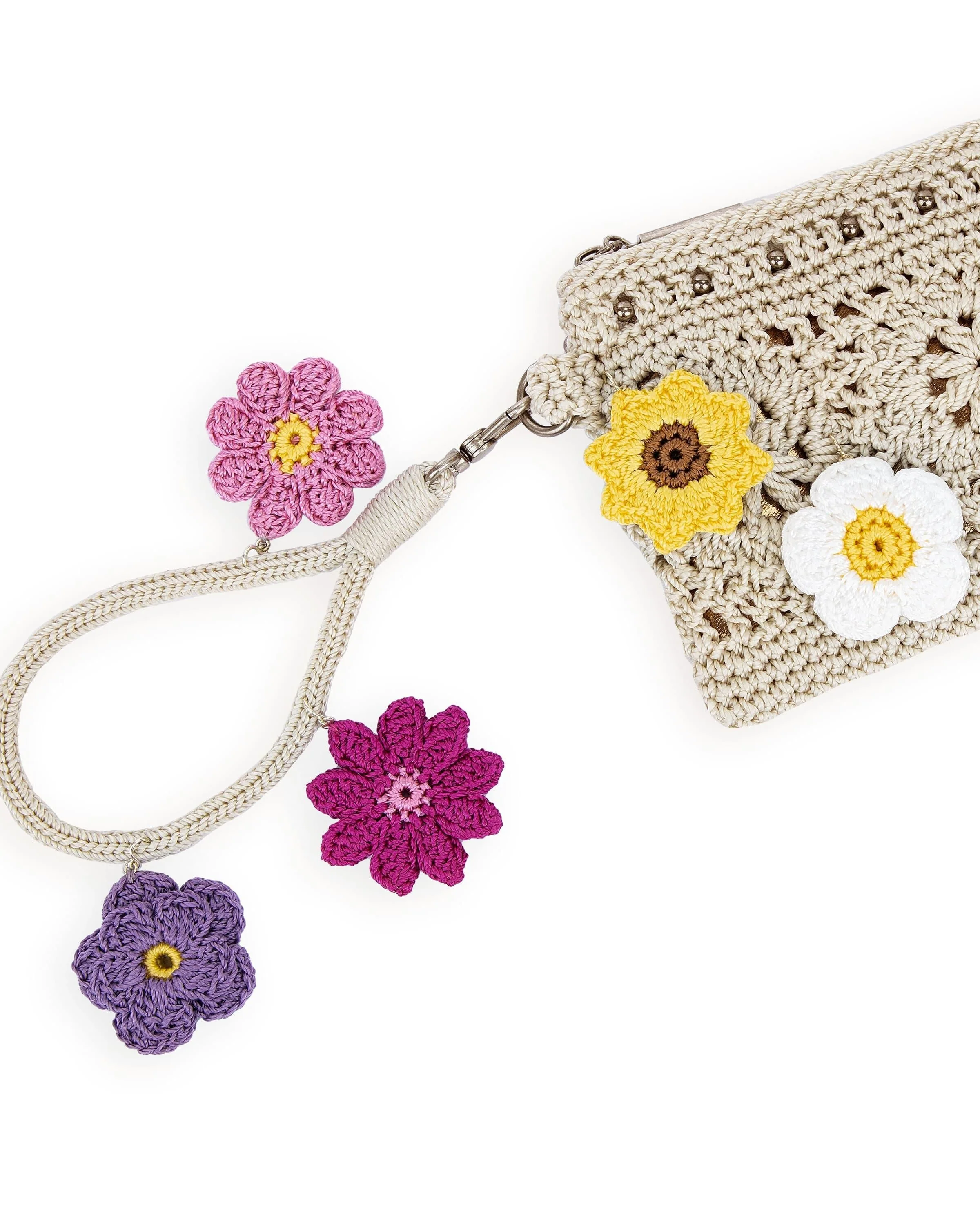 Vita Wristlet - Hand Crochet - Natural Medallion - Image 6